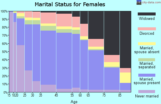 Blount County marital status for females