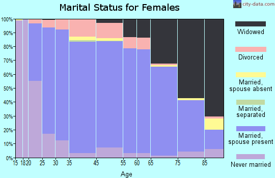 Medina County marital status for females