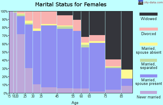 Mason County marital status for females