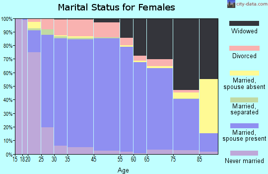 Oktibbeha County marital status for females