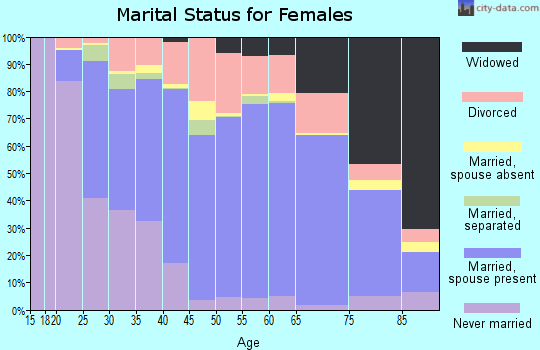 Freeborn County marital status for females