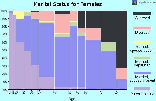 Brown County marital status for females