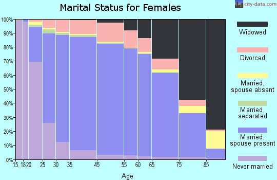 Logan County marital status for females