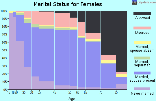 Wyoming County marital status for females