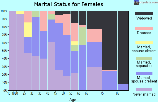 Brooks County marital status for females