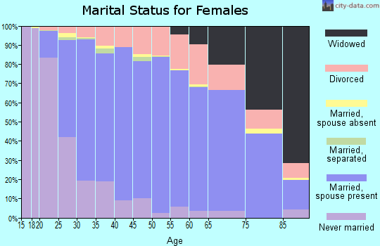 Dallas County marital status for females