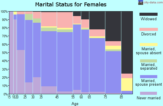 Hancock County marital status for females