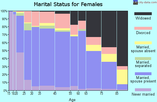 Warren County marital status for females