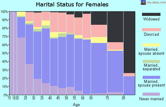 Bannock County marital status for females