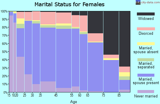 Meade County marital status for females