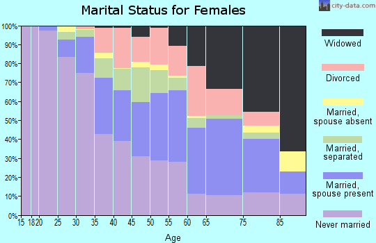 Holmes County marital status for females