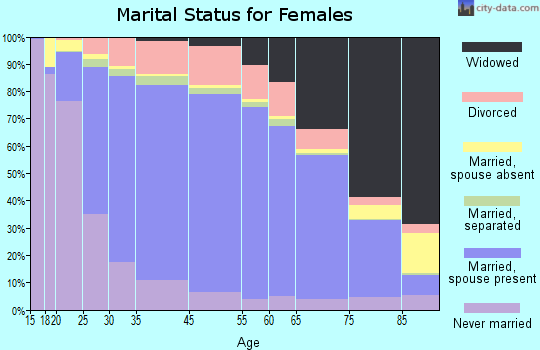 DeWitt County marital status for females