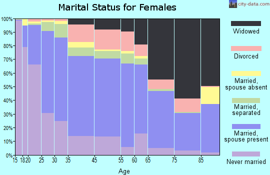Morris County marital status for females