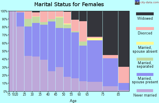 Dinwiddie County marital status for females