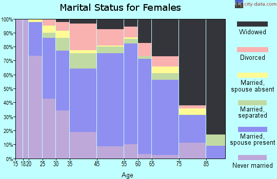 Marion County marital status for females