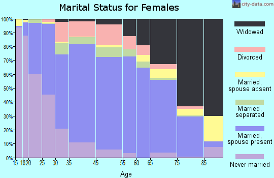 Dimmit County marital status for females