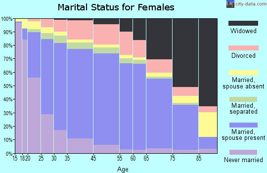Bon Homme County marital status for females