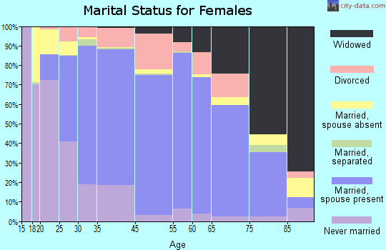 New Hanover County marital status for females