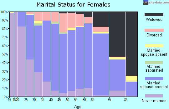 Houston County marital status for females