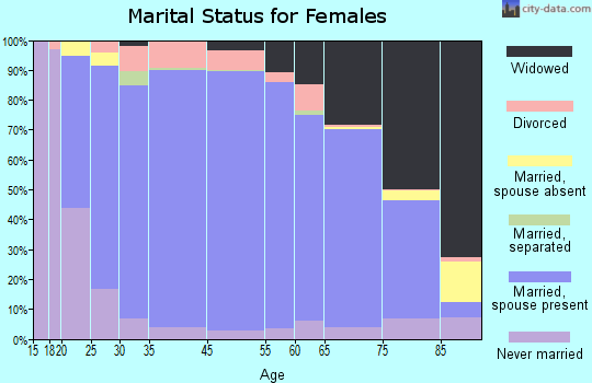 Rice County marital status for females