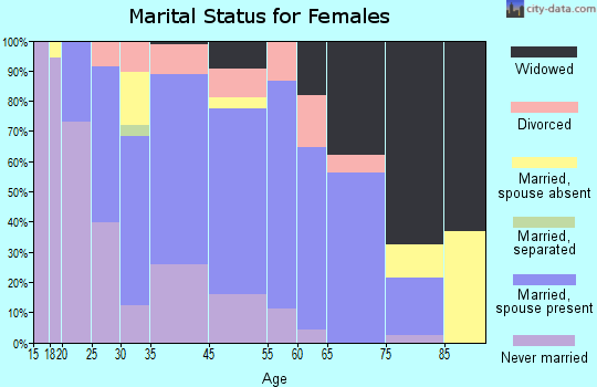Miller County marital status for females