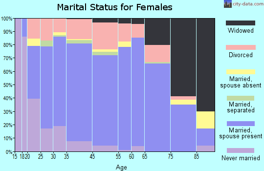 Brown County marital status for females