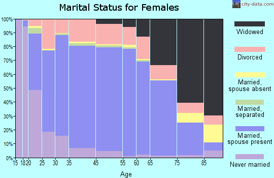 Texas County marital status for females
