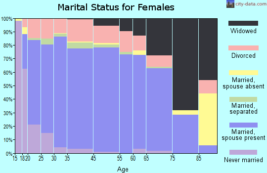 Ellis County marital status for females