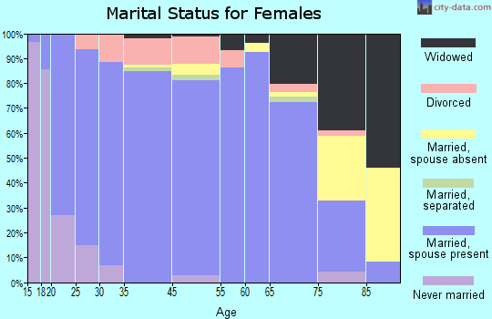 Erath County marital status for females