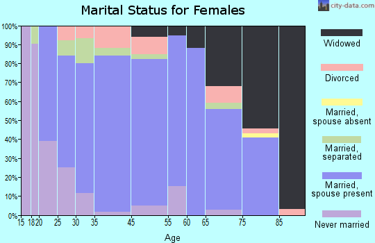 Shelby County marital status for females