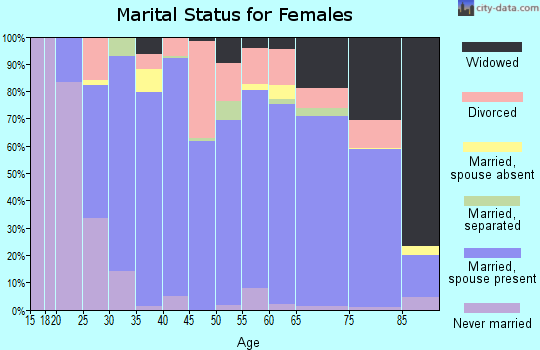 Fillmore County marital status for females