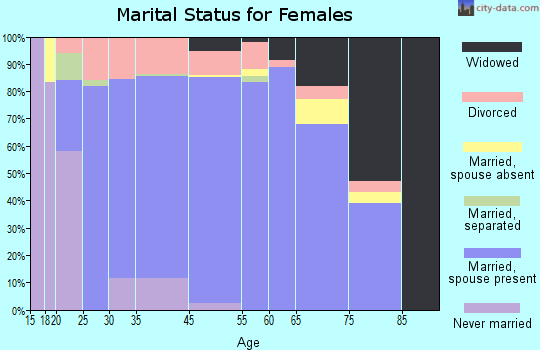 Banks County marital status for females