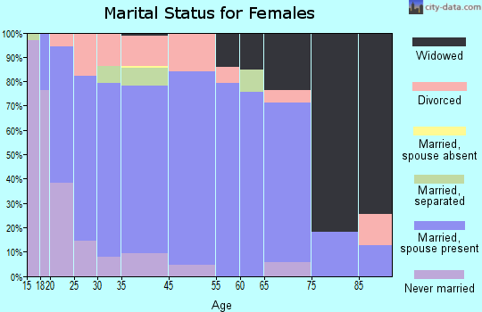 Warren County marital status for females
