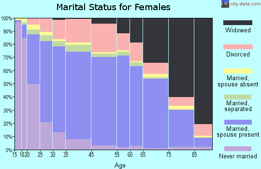 Pope County marital status for females