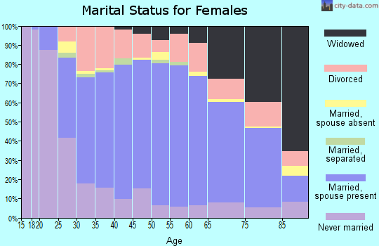 Houghton County marital status for females