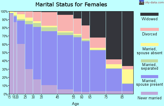 Houston County marital status for females