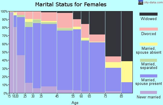 Schoolcraft County marital status for females