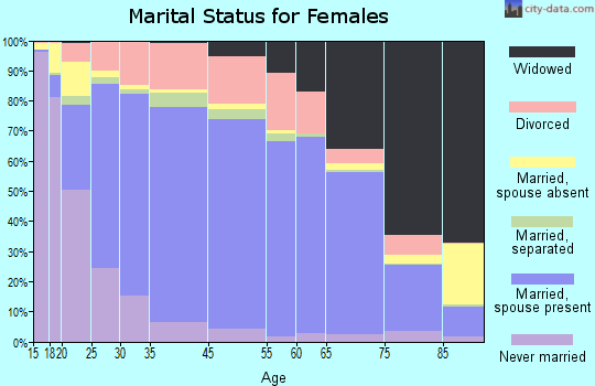 Irwin County marital status for females