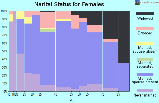 Republic County marital status for females