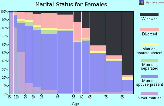 Lake and Peninsula Borough marital status for females