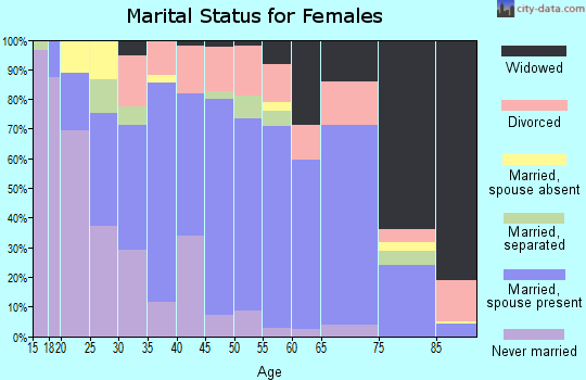 Camp County marital status for females