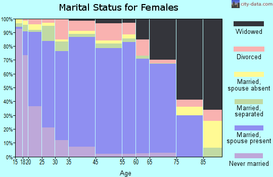 Shelby County marital status for females