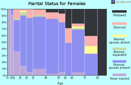 Winona County marital status for females