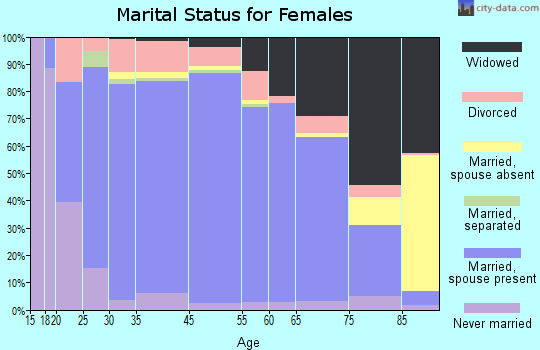 Shelby County marital status for females