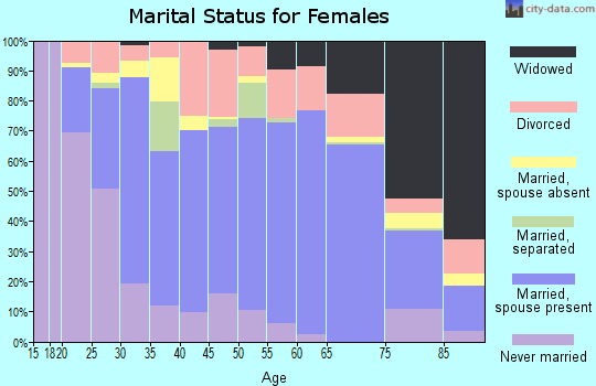 Beadle County marital status for females