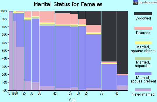 Van Buren County marital status for females