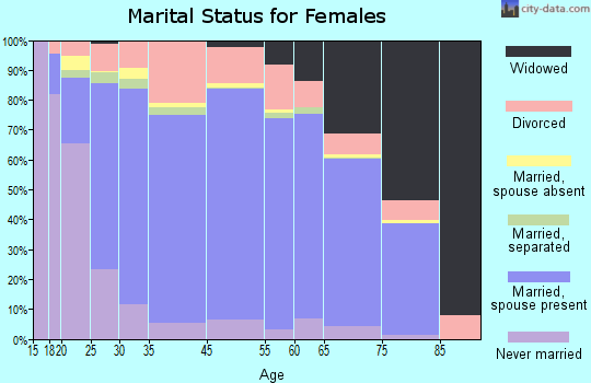 Union County marital status for females