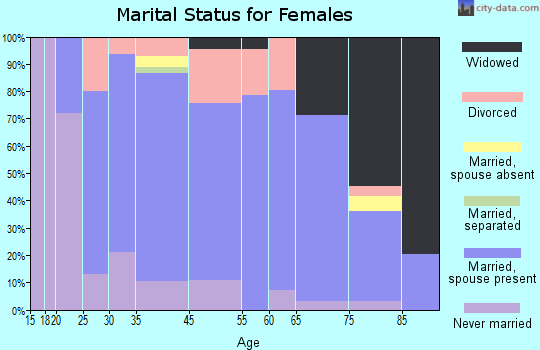 Vermilion County marital status for females