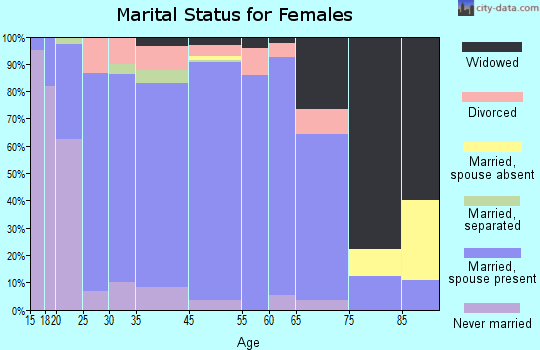 Washington County marital status for females