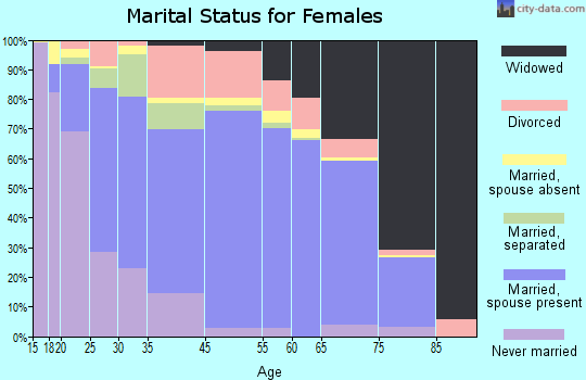 Winneshiek County marital status for females